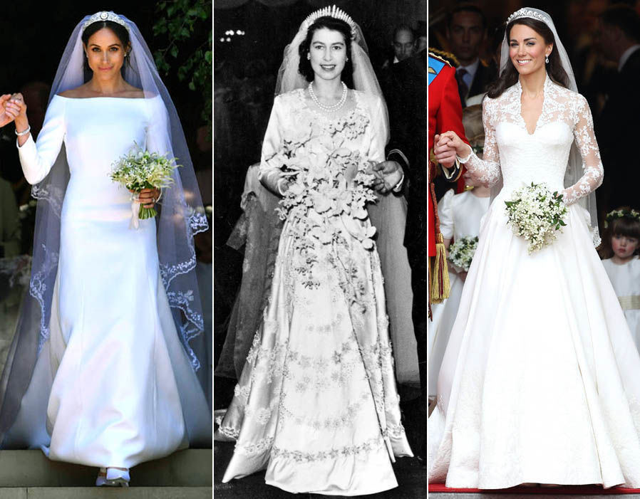 Royal and celebrity wedding veils: Queen Elizabeth, Kate Middleton, Meghan  Markle & more