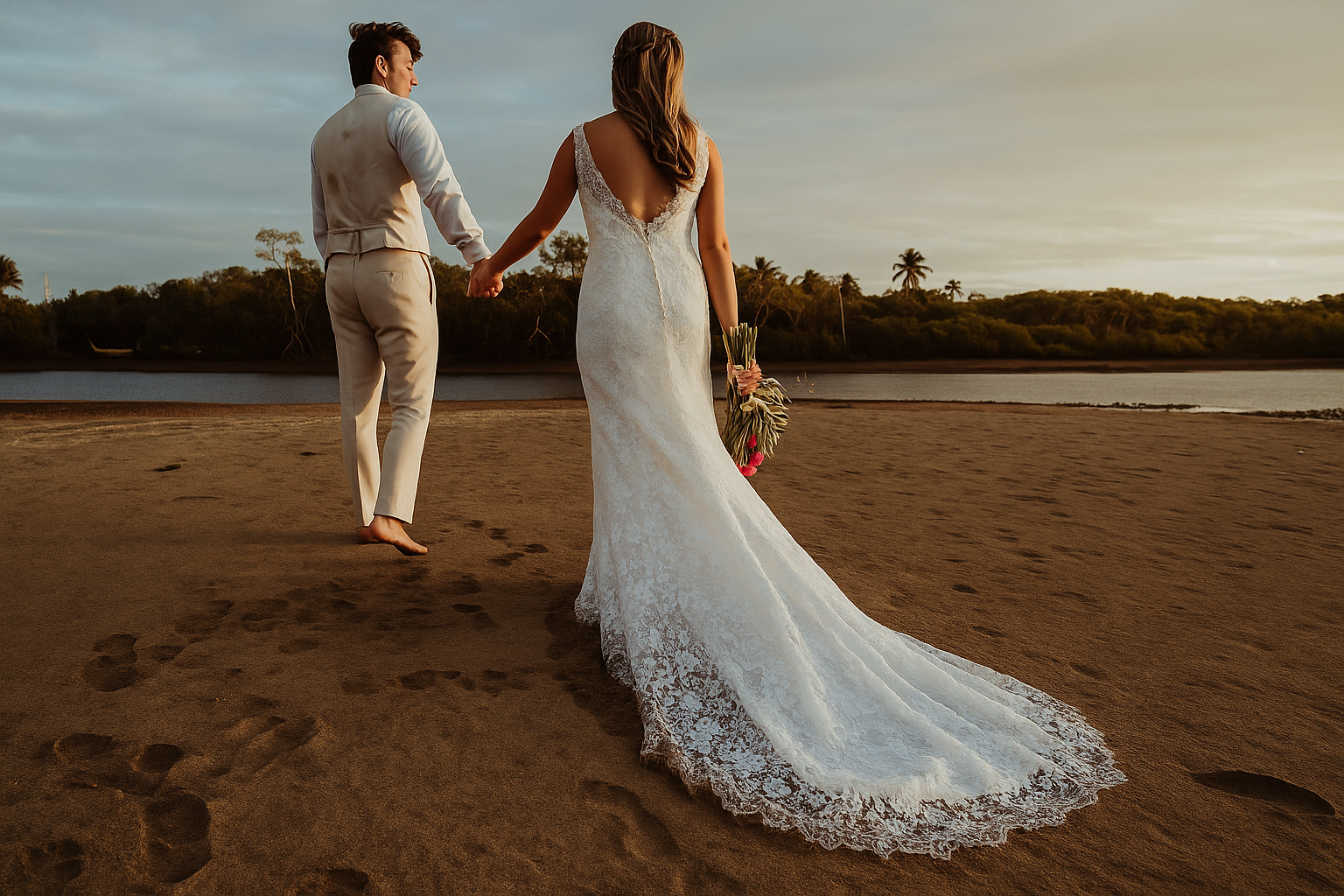 How to Protect the Hem of Your Dress at an Outdoor Wedding