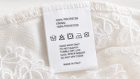 How Do You Read the Care Instructions on a Wedding Dress Label?