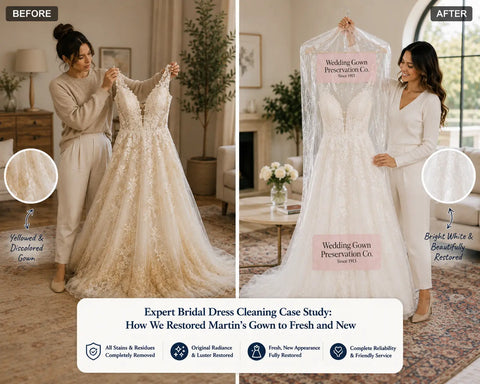 Expert Bridal Dress Cleaning Case Study: How We Restored Martin's Gown to Fresh and New